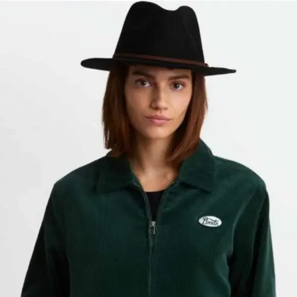 NWT Brixton Black Valley Fedora - Picture 1 of 7